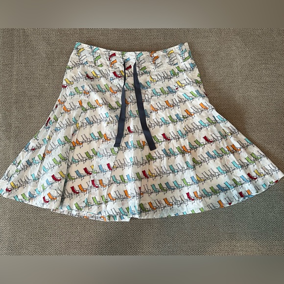 Liz Claiborne Beach Chairs A Line Summer‎ Skirt 6P - Picture 1 of 7